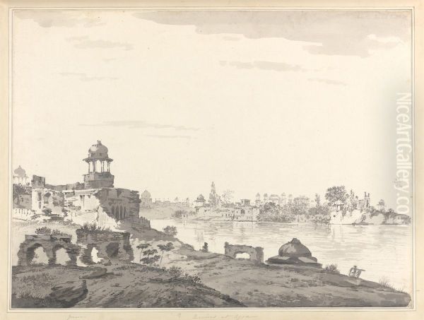 A View of Part of the Ruins of the City of Agra - view 1