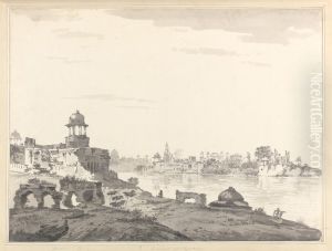 A View of Part of the Ruins of the City of Agra by William Hodges