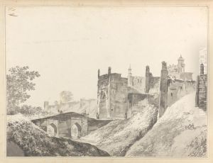 The East End of the Fort of Mongheer by William Hodges