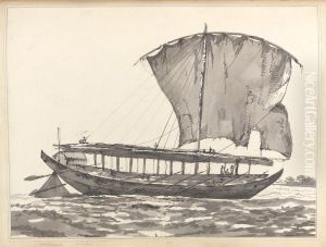An Indian Sailing Vessel by William Hodges