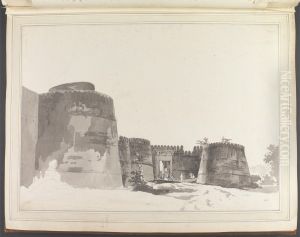A View of the Gate of the Fort of Lutteepfor [Latifpur] by William Hodges