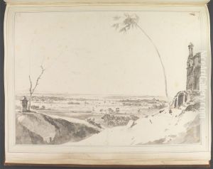 Tomb and Distant View of the Rajmahal Hills
