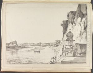 A View of the Gaut at Etawa on the Banks of the River Jumna by William Hodges
