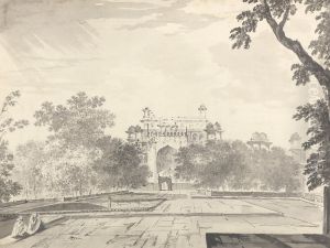 A View of Part of the Tomb of the Emperor Akbar at Secundrii