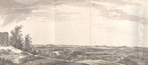 Panoramic View of a River and Distant Hills Taken from a Fortress