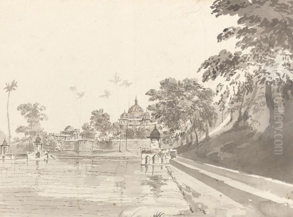A View of a Mosque, at Mounheer - view 1