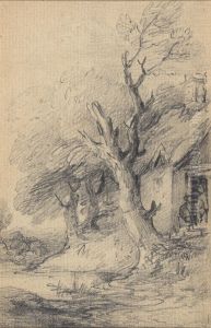 Cottage and trees by Gainsborough Dupont