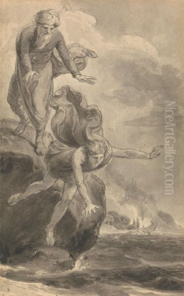 One of Six Illustrations to Fenelon's "The Adventures of Telemachus son of Ulysses" by Thomas Stothard