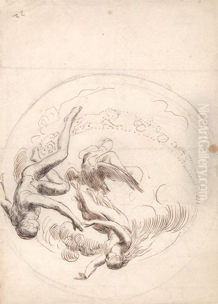 Study for a Circular Ceiling Decoration - view 1