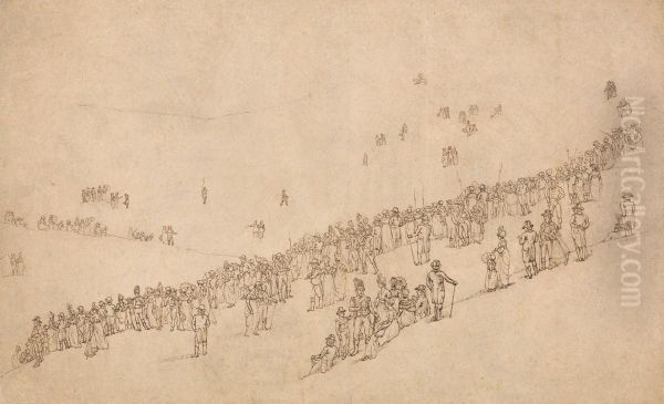 Study for Dinner in Mote Park, Maidstone after the Royal Review of the Kentish Volunteers on 1st August 1799 - view 1