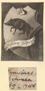 The Artist's Bookplate and Pen Inscription from a Drawing Album The Artist's Bookplate and Pen Inscription from a Drawing Album