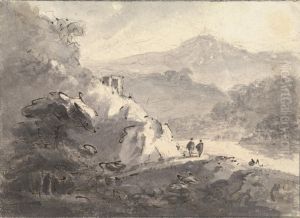 Landscape with Two Figures on a Road Landscape with Two Figures on a Road