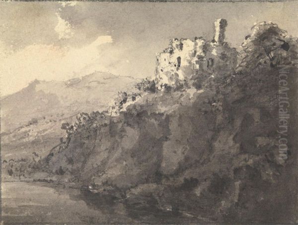 Landscape with a Castle on a Hill at Right - view 1