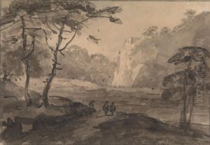 Landscape with Three Figures on a Road Landscape with Three Figures on a Road