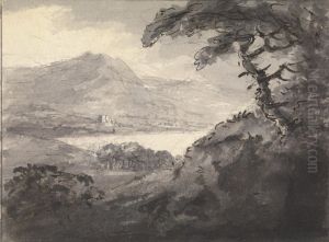 Mountainous Landscape with a Lake by William Gilpin