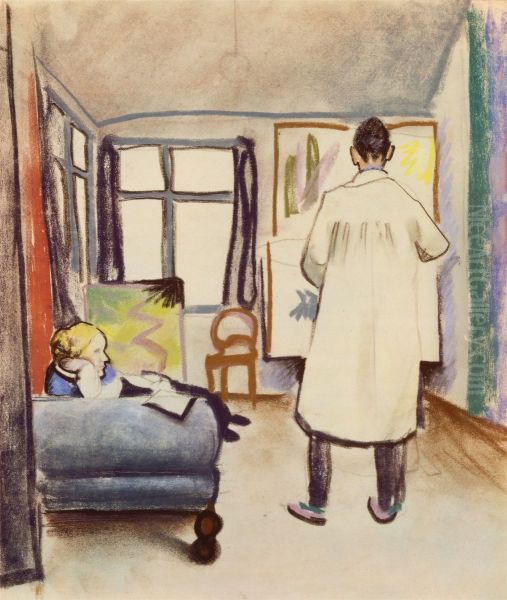 Maria und Franz Marc im Atelier bei Macke in Bonn - view 1