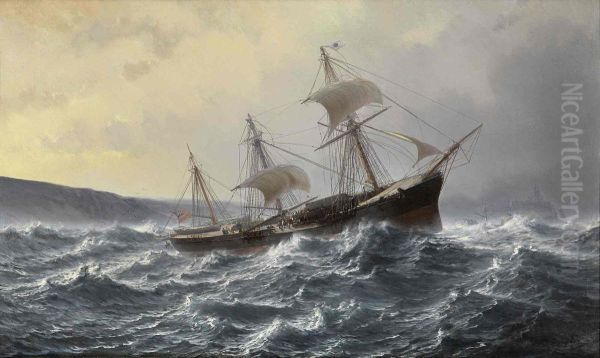 Trois mats anglais dans la tempete - view 1