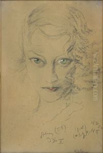 Portret Marii Kasprowiczowej by Stanislaw Ignacy Witkiewicz (Witkacy)