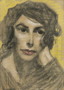 Portret Zony Artysty - Jadwigi by Stanislaw Ignacy Witkiewicz (Witkacy)