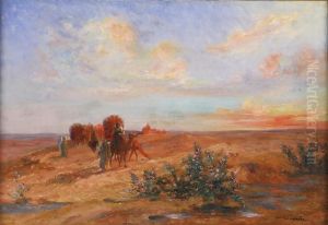 La Caravane Dans Le Desert by Louis Francois Cabanes