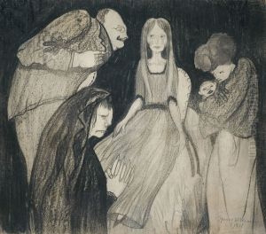 Figural composition by Stanislaw Ignacy Witkiewicz (Witkacy)