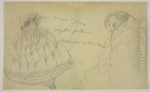 Autoportret (Zadosc uczyni tylko zupeln[y] pokoj i samounicestwienie) by Stanislaw Ignacy Witkiewicz (Witkacy)