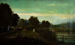 Scene Champetre by Nicolas Louis Cabat