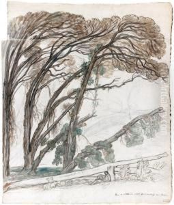 Parc A Ariccia by Nicolas Louis Cabat