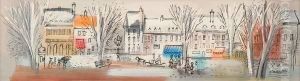 Parisian Street Scene by Charles Cabau