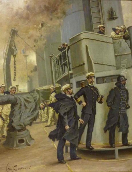L'amiral Guepratte a bord de l'Edgard Quinet - view 1