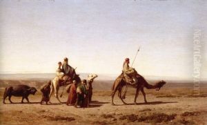 Arabes syriens en voyage by Prosper Marilhat