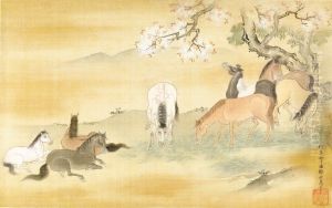 Eight Horses by Kano Yasunobu