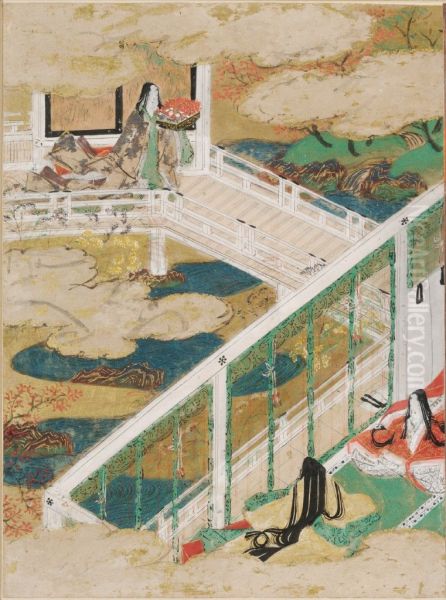 The Maidens (Otome), Illustration to Chapter 21 of the Tale of Genji (Genji monogatari) - view 1
