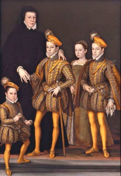 Catherine de' Medici and her children - view 1