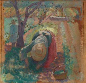 Woman Harvesting Vegetables