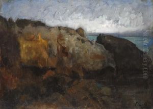 Scogli A Castiglioncello by Vincenzo Cabianca