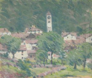 Landscape with Village and Bell Tower