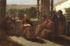 La Lettura Nel Chiostro by Vincenzo Cabianca