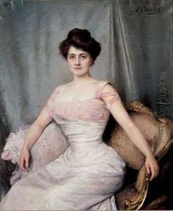 Jeune Elegante Dans Un Interieur by Anna Cabibel
