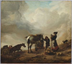 Landscape with Wood Gatherers by Philips Wouwerman