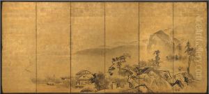 Landscape (right screen) by Watanabe Shiko