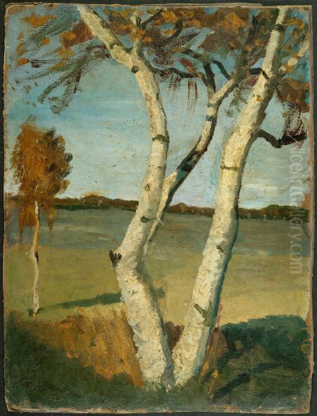 Birch Tree in a Landscape - view 1