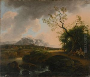 Landscape with Travelers by Ferdinand Kobell