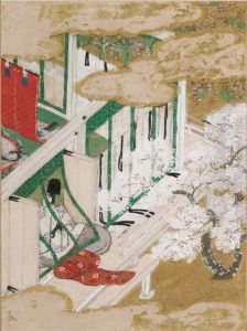 Under the Cherry Blossoms (Hana no En), Illustration to Chapter 8 of the Tale of Genji (Genji monogatari)