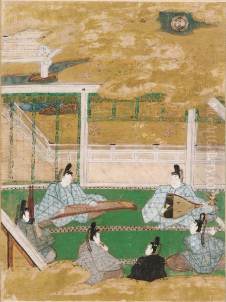 The Bell Cricket (Suzumushi), Illustration to Chapter 38 of the Tale of Genji (Genji monogatari) - view 1