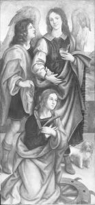 Tobias, the Archangel Raphael, and Saint Catherine of Alexandria by Raffaellino del Garbo