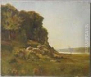 Paysage Dans Le Lyonnais by Louis Alexandre Cabie