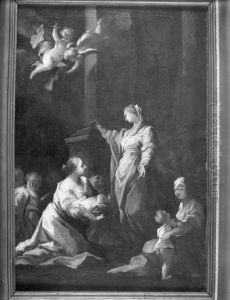 Saint Verdiana Healing a Child Saint Verdiana Healing a Child