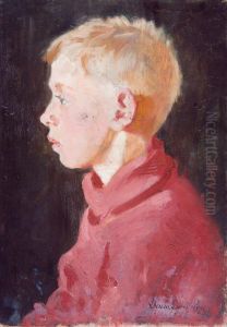 Profile Portrait of a Young Boy