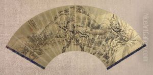 Landscape in the Manner of Wu Zhen by Jin Junming